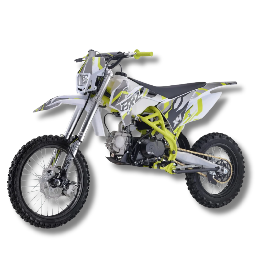 Junior/Adult BRZ Racing Pro 125cc Manual Dirt Bike 17/14” Big Wheel